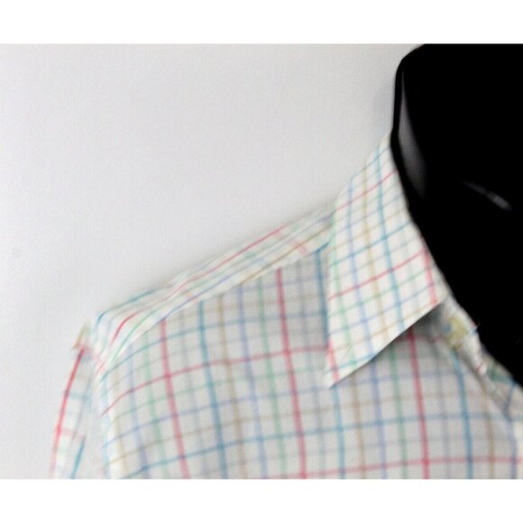 Vineyard Vines Men Shirt Whale Slim Long Sleeve Logo Button Multi Sz L - Picture 5 of 14